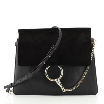 Chloe Faye Shoulder Bag Leather and Suede Medium