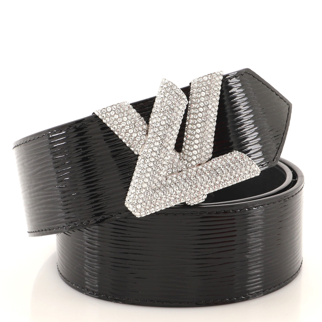 Louis Vuitton LV Twist Belt Electric Epi with Crystals Extra Wide