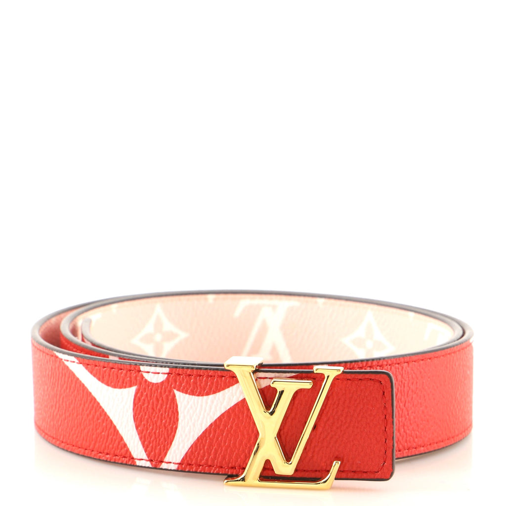 Louis Vuitton LV Iconic Belt Limited Edition Colored Monogram Canvas Medium  Red 1147997