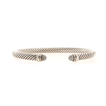 David Yurman Cable Classic Bracelet Sterling Silver with Diamonds 5mm