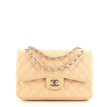 Chanel Classic Double Flap Bag Quilted Caviar Jumbo