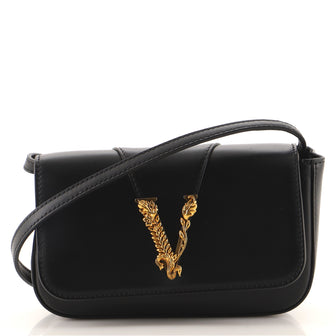 Versace Virtus Clutch on Chain Leather