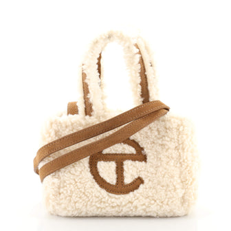 Telfar UGG Reverse Shopping Tote Shearling and Suede Small