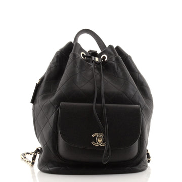 Chanel Daily Round Backpack Quilted Calfskin with Caviar
