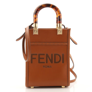 Fendi Sunshine Shopper Tote Leather Mini