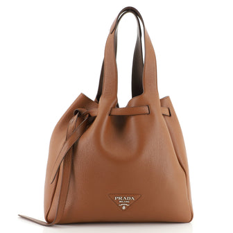 Prada Dynamique Belted Tote Leather Medium