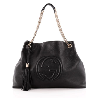 Gucci Soho Shoulder Bag Chain Strap Leather Large