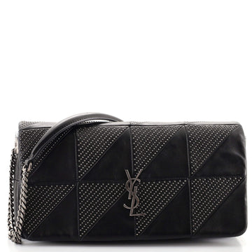 Saint Laurent Jamie Baguette Shoulder Bag Studded Quilted Leather Medium