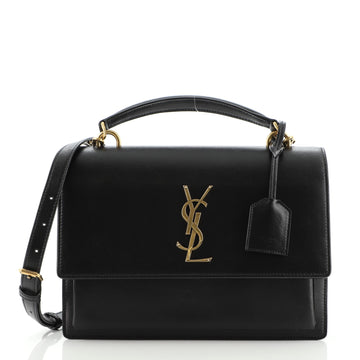 Saint Laurent Sunset Top Handle Shoulder Bag Leather Medium
