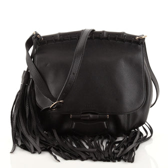 Gucci Nouveau Fringe Crossbody Bag Leather Medium