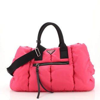 Prada Bomber Convertible Tote Tessuto Large