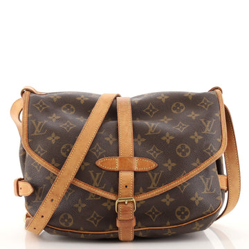 Louis Vuitton Saumur Handbag Monogram Canvas 30