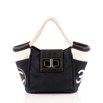 Chanel Cruise Mademoiselle Rope Cabas Canvas and Leather Large
