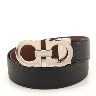 Salvatore Ferragamo Gancini Belt Leather Thin