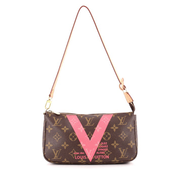 Louis Vuitton Pochette Accessoires Limited Edition Cities V Monogram Canvas