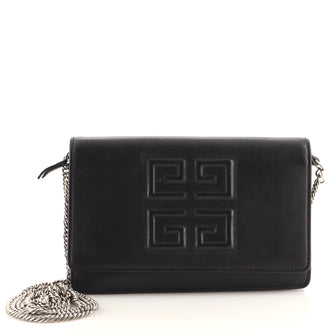 Givenchy Emblem Wallet on Chain Embossed Leather