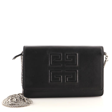Givenchy Emblem Wallet on Chain Embossed Leather