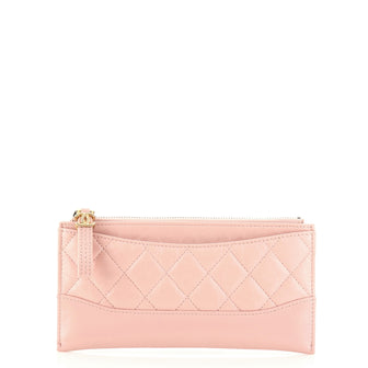 Chanel Gabrielle Zip Pouch Quilted Aged Calfskin Long