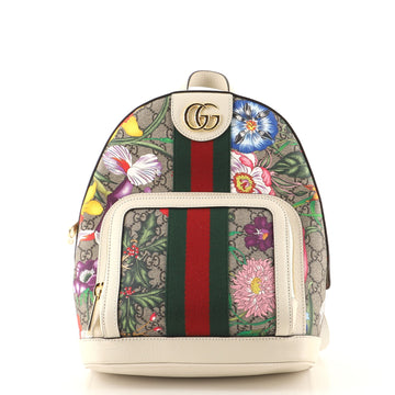 Gucci Ophidia Backpack Flora GG Coated Canvas Small