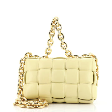 Bottega Veneta Cassette Chain Crossbody Bag Padded Maxi Intrecciato Leather