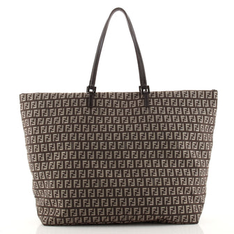 Fendi Belted Shopping Tote Zucchino Canvas Large