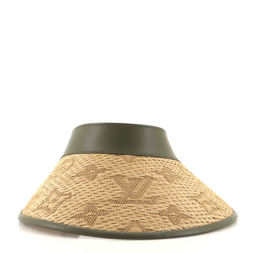 Louis Vuitton Strawgram Visor Monogram Raffia with Leather