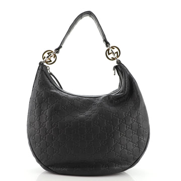 Gucci Twins Hobo Guccissima Leather Medium