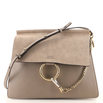 Chloe Faye Shoulder Bag Leather and Suede Medium
