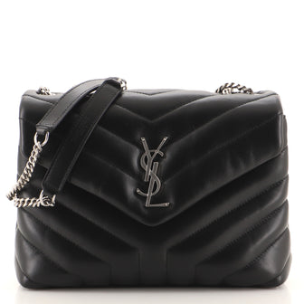 Saint Laurent LouLou Shoulder Bag Matelasse Chevron Leather Small