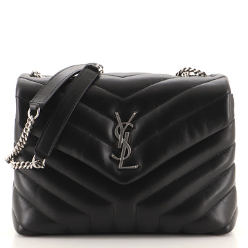 Saint Laurent LouLou Shoulder Bag Matelasse Chevron Leather Small