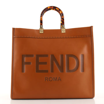 Fendi Sunshine Shopper Tote Leather Large