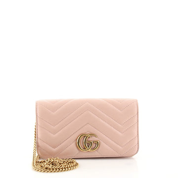 Gucci GG Marmont Chain Flap Bag Matelasse Leather Mini