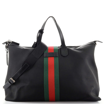 Gucci Web Weekender Bag Techno Canvas Large