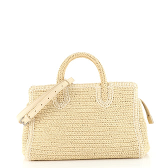 Saint Laurent Rive Gauche Cabas Woven Raffia Small