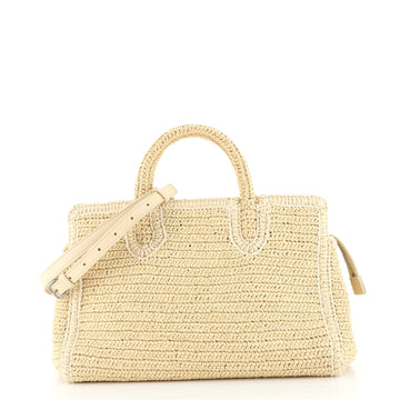 Saint Laurent Rive Gauche Cabas Woven Raffia Small