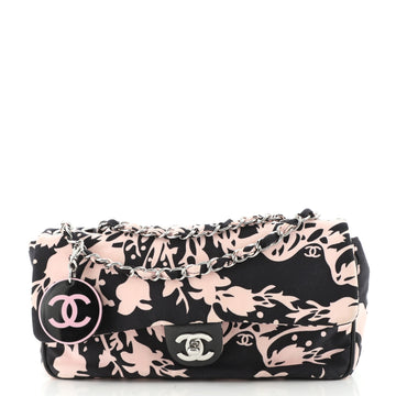 Chanel Vintage CC Chain Flap Bag Printed Canvas Medium
