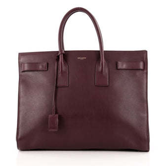 Saint Laurent Sac De Jour Handbag Leather Large