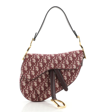 Christian Dior Saddle Handbag Oblique Canvas Medium