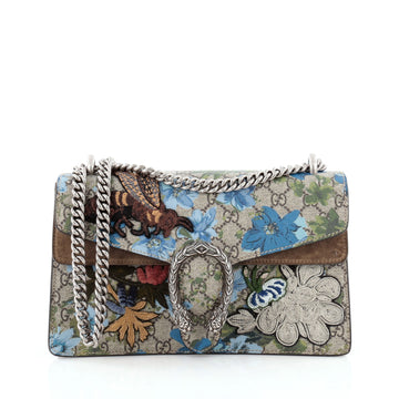 Gucci Dionysus Handbag Blooms Print Embroidered GG Coated Canvas Small
