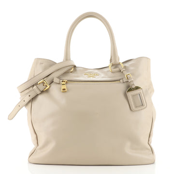 Prada Front Pocket Convertible Tote Soft Calf Medium