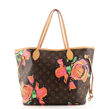 Louis Vuitton Neverfull Tote Limited Edition Monogram Roses MM