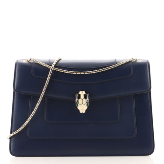 Bvlgari Serpenti Forever Square Shoulder Bag Leather Medium