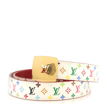 Louis Vuitton LV Cut Reversible Belt Monogram Multicolor and Leather Medium
