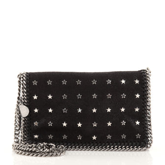 Stella McCartney Falabella Flap Crossbody Bag Studded Shaggy Deer Mini
