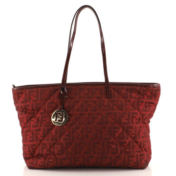 Fendi Roll Tote Quilted Zucca Canvas Large