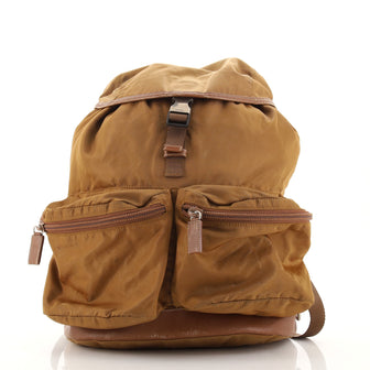 Prada Double Front Pocket Backpack Tessuto Medium