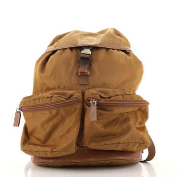 Prada Double Front Pocket Backpack Tessuto Medium