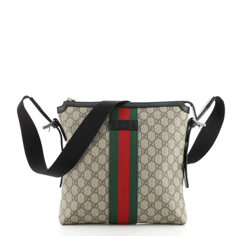 Gucci Web Messenger Bag GG Coated Canvas Medium