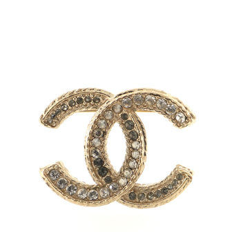 Chanel CC Brooch Metal with Crystals