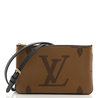 Louis Vuitton Double Zip Pochette Reverse Monogram Giant
